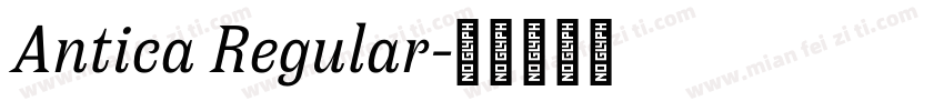 Antica Regular字体转换